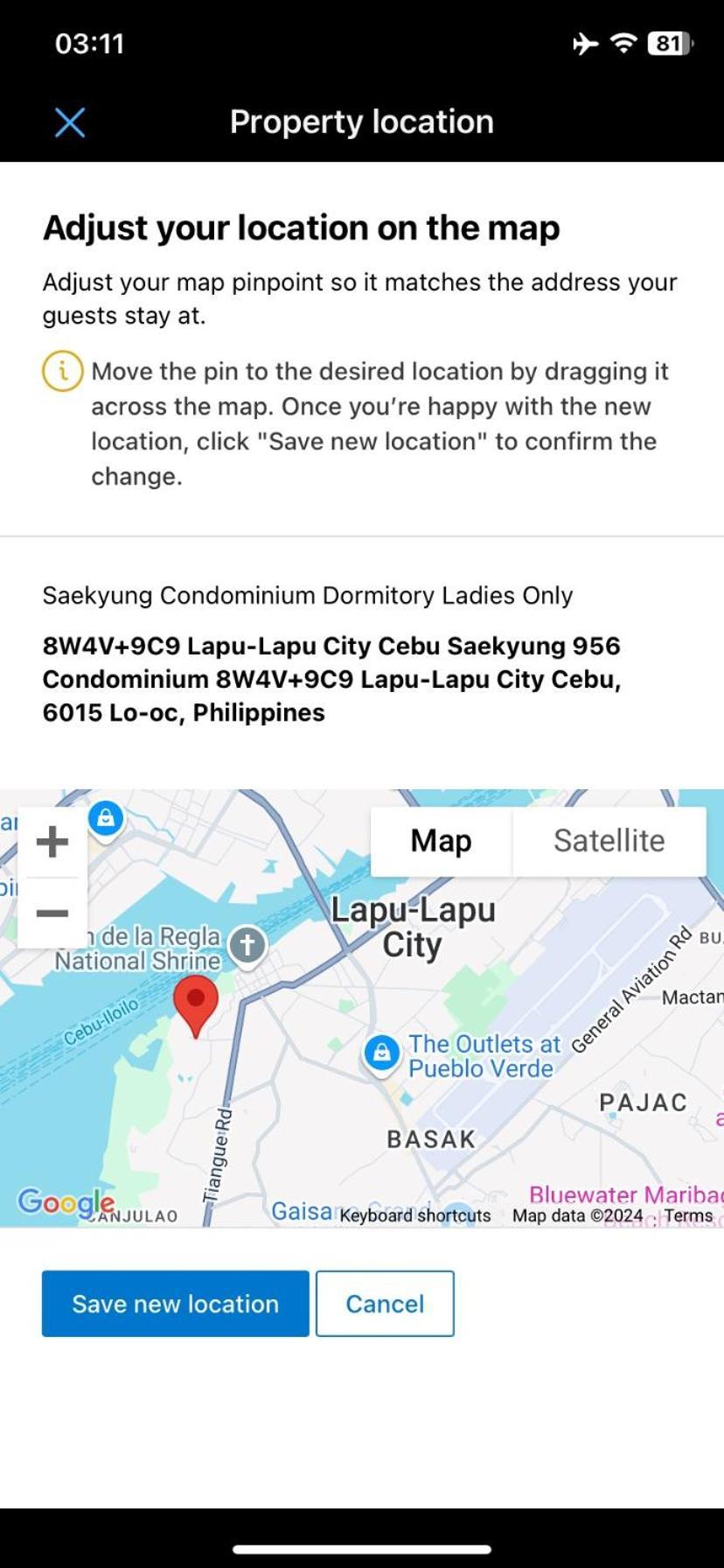Saekyung Condominium Dormitory Ladies Only 麦克坦 外观 照片